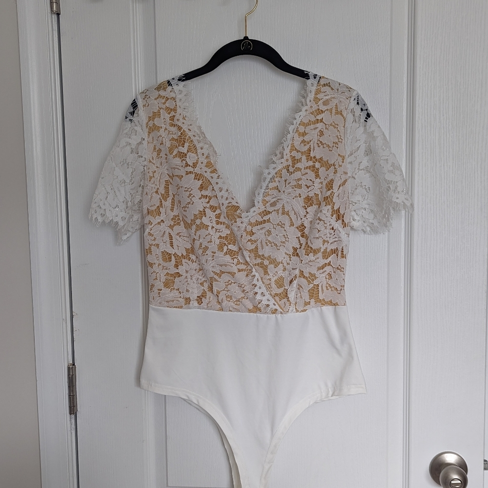 Boohoo white bodysuit
